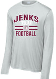Jenks Football Collegiate L/S Performance Tee (Adult & Youth)(2 Colors)