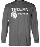 Jenks Football Trojan Badger Long-Sleeve Performance T-Shirt (2 Colors) (Youth to Adult)