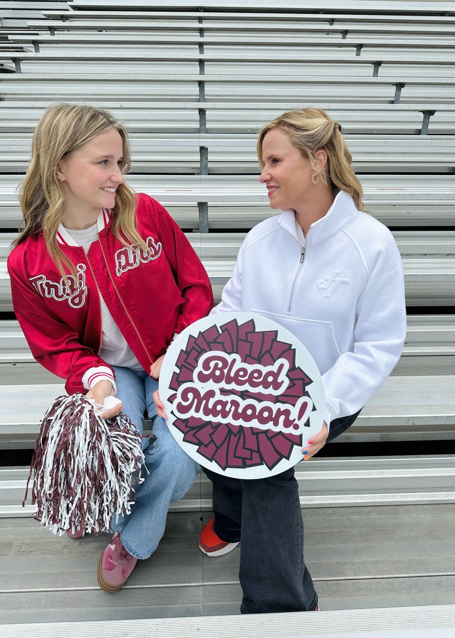 JT Embossed Half Zip Sweatshirt – The Trojan Shop