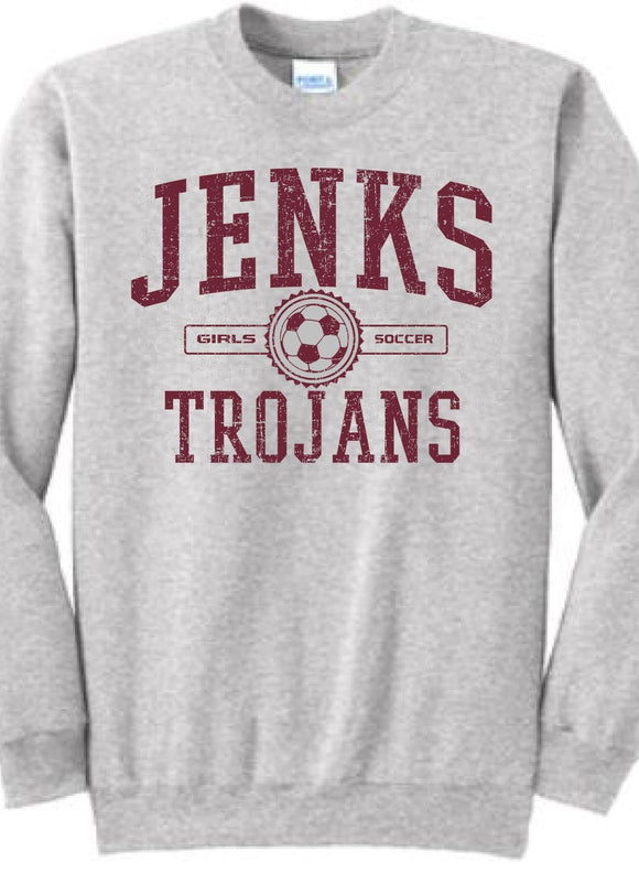 Lady Trojan Soccer Collegiate Crew Sweatshirt