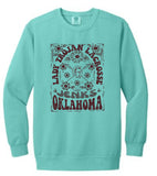 Lady Trojan Lacrosse Flower Power Crew Sweatshirt (Comfort Colors) (5 Colors)