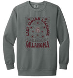 Lady Trojan Lacrosse Flower Power Crew Sweatshirt (Comfort Colors) (5 Colors)