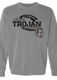 Jenks Football Distressed Comfort Colors Crew Sweatshirt (2 Colors)