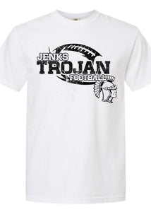 Jenks Football Distressed Comfort Colors T-Shirt (2 Colors) (Youth to Adult)