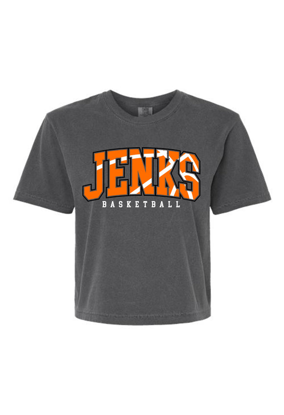 Jenks Basketball Rally Women's Box-Cut T-Shirt (Comfort Colors)