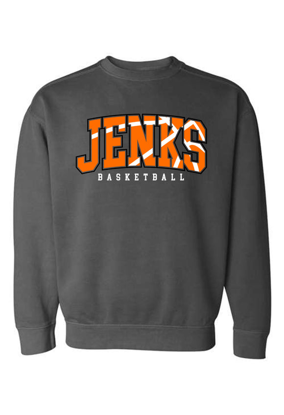 Jenks Basketball Rally Crew Sweatshirt (Comfort Colors)