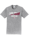 Lady Trojan Wrestling Slant Basic T-Shirt (2 Colors)