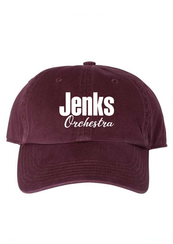 Jenks Orchestra Original Logo Maroon Cap