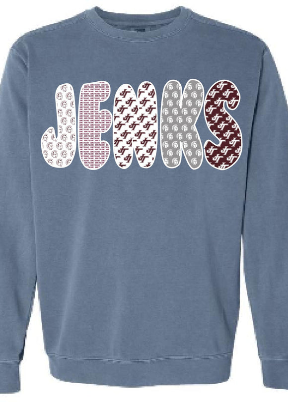 JNW Jenks Patchwork Crew Sweatshirt (Comfort Colors)