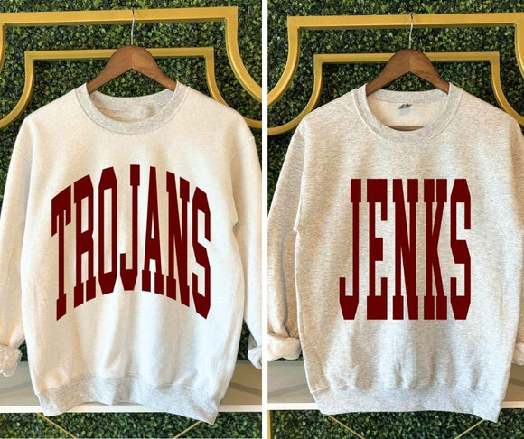 Jenks Basketball Reversible Crew Sweatshirt