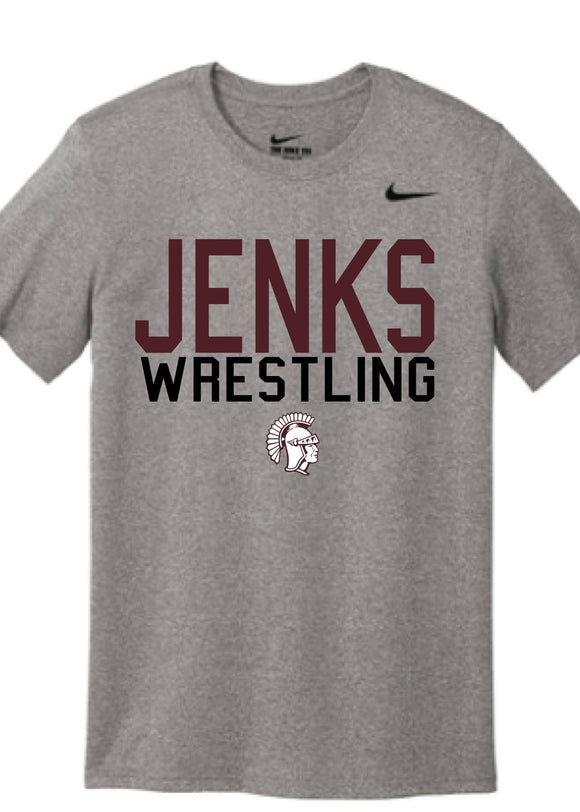 Jenks Wrestling Trojan Head Nike Legend T-Shirt