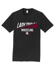 Lady Trojan Wrestling Slant Basic T-Shirt (2 Colors)