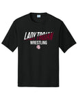 Lady Trojan Wrestling Slant Performance T-Shirt (2 Colors)