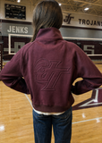 Jenks Volleyball Embossed Scuba Half-Zip Sweatshirt