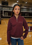 Jenks Volleyball Embossed Scuba Half-Zip Sweatshirt