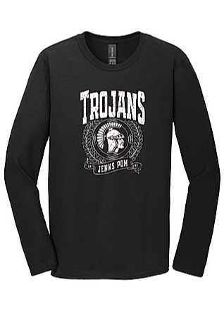 Jenks Pom Collegiate Long Sleeve T-Shirt (2 Colors)