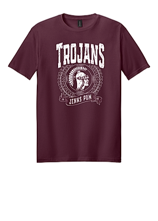 Jenks Pom Collegiate Classic T-Shirt (2 Colors) (Youth to Adult)