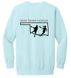 Lady Trojan/Trojan Lacrosse State Crew Sweatshirt (Comfort Colors)(6 Colors)