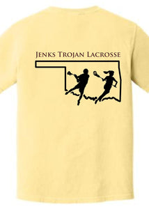 Lady Trojan/Trojan Lacrosse State T-Shirt (Comfort Colors) (Youth to Adult) (4 Colors)