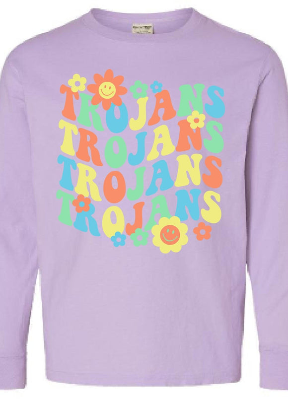 JEE Trojans Flower Power Long Sleeve T-Shirt (Youth to Adult)