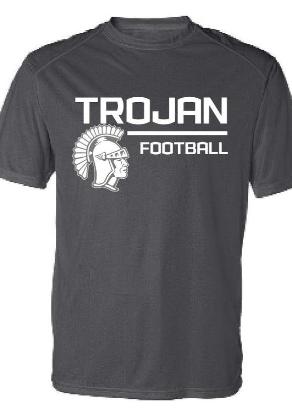 Jenks Football Trojan Badger Performance T-Shirt (2 Colors) (Youth to Adult)