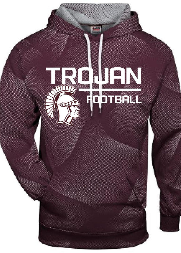 Jenks Football Trojan Warp Performance Hoodie (Youth to Adult)