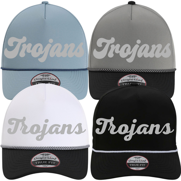 JNW Trojans Metallic Script Caps