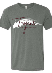 Jenks Football Painted Script Bella Canvas T-Shirt (Youth to Adult)