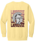 Lady Trojan Lacrosse Waves Crew Sweatshirt (Comfort Colors) (6 Colors)