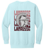 Lady Trojan Lacrosse Waves Crew Sweatshirt (Comfort Colors) (6 Colors)