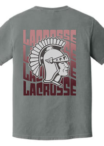 Lady Trojan Lacrosse Waves T-Shirt (Comfort Colors) (Youth to Adult)(6 Colors)