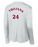 Lady Trojan Lacrosse Player T-Shirt (WITH PLAYER NUMBER) (Youth to Adult)