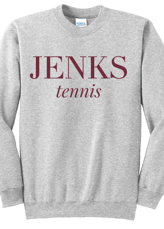 Jenks Tennis Classic Crew Sweatshirt (Youth to Adult)