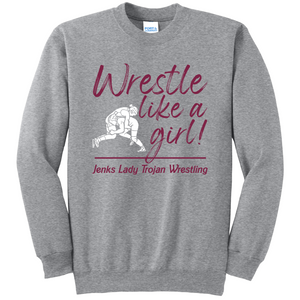 LTW Wrestle Like A Girl Crew Sweatshirt (Youth to Adult)