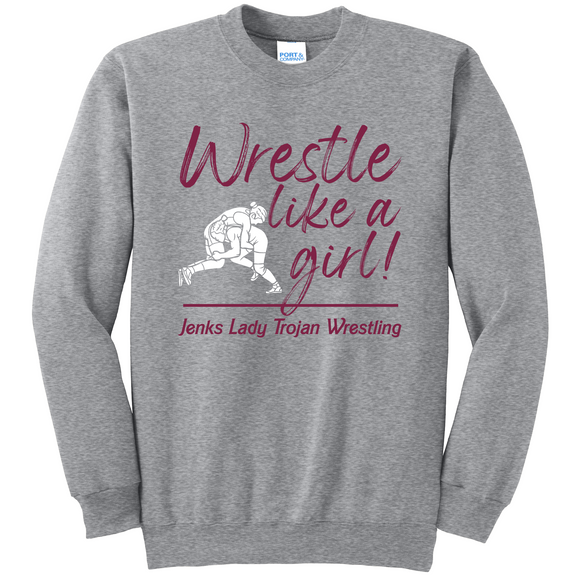 LTW Wrestle Like A Girl Crew Sweatshirt (Youth to Adult)