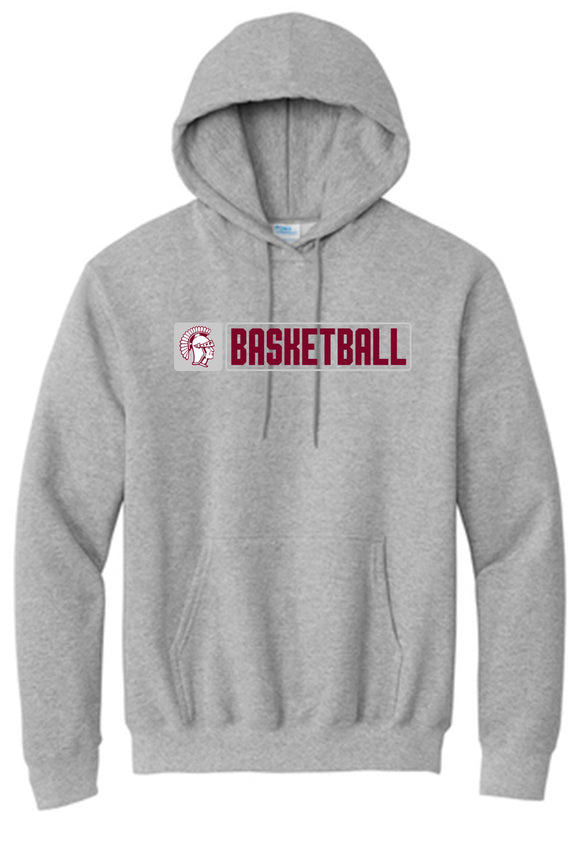 Jenks Basketball Trojan Rectangle Hoodie (Youth to Adult)