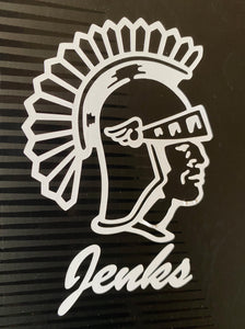 Trojan Head with Jenks Car Sticker